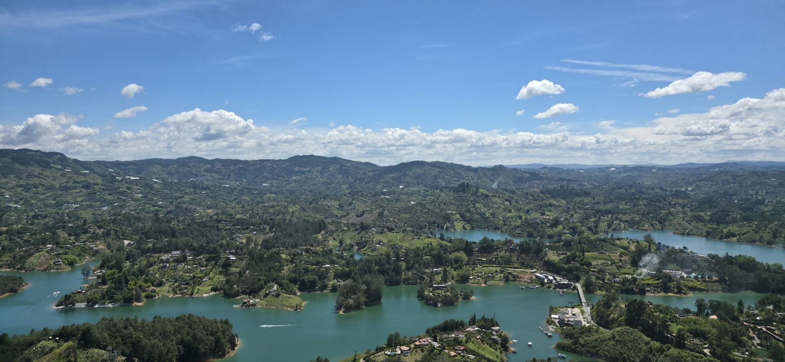 Lake and green islands from a lookout