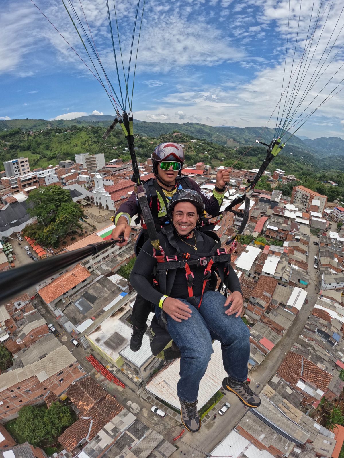 Paragliding over the hills