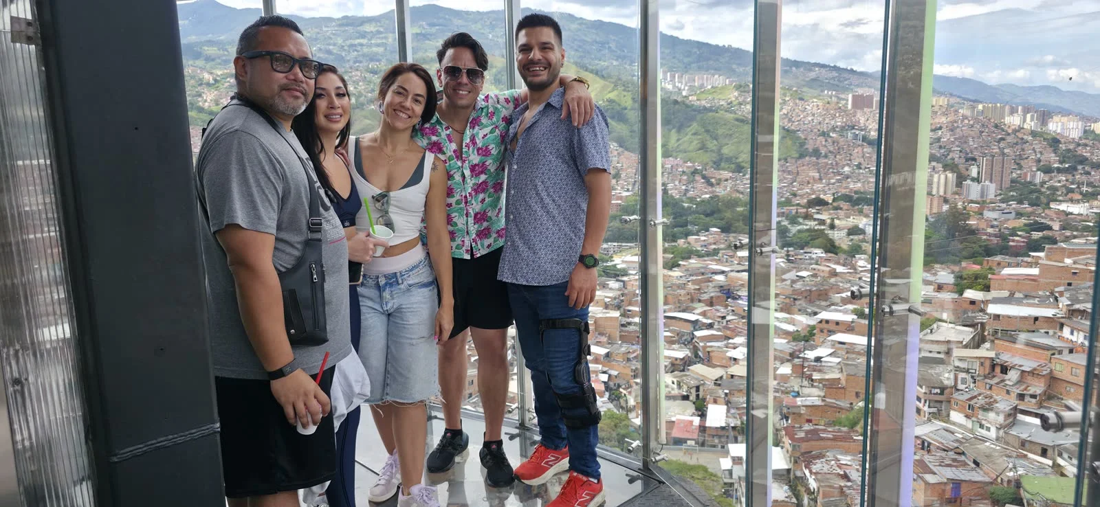 Group at a Medellín skyline viewpoint