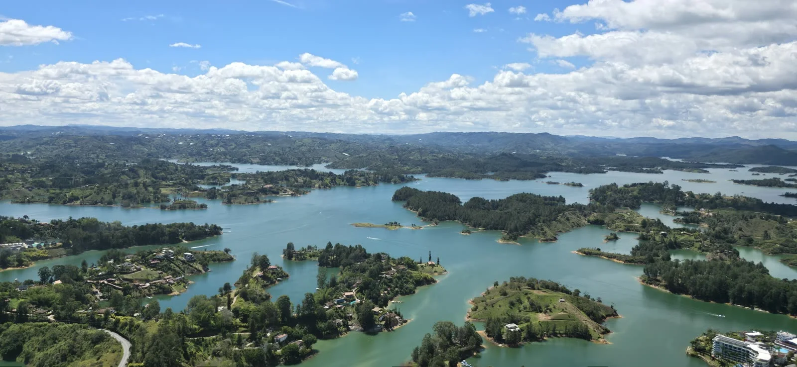 Guatapé lake and green islands