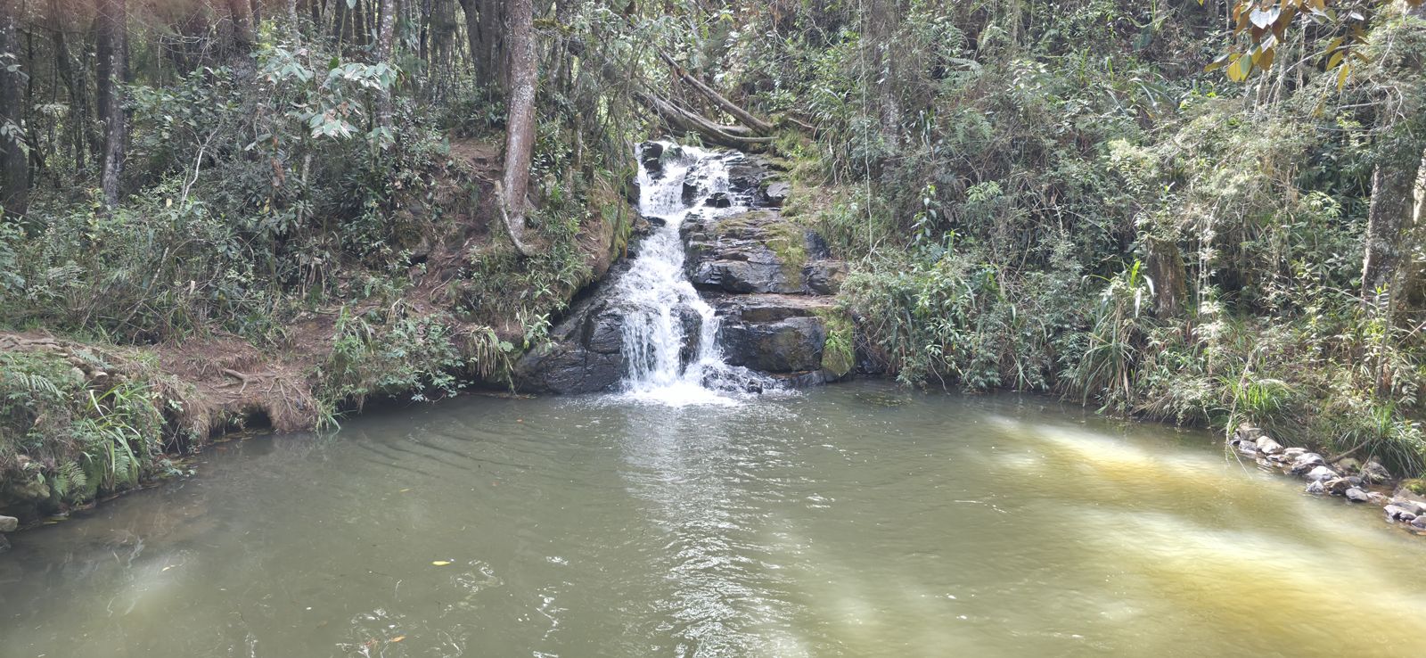 Waterfall and natural pool